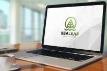 Sea Water Leaf and Sun Logo Design Screenshot 3