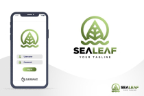 Sea Water Leaf and Sun Logo Design Screenshot 5