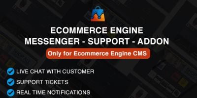 Ecommerce Engine Cms - Support - Messenger - Addon