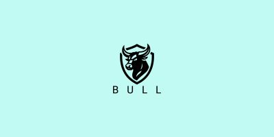 Bull Head With Shield Logo