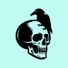 Raven Skull Logo