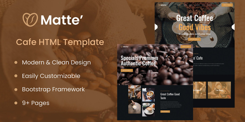 Matte - Cafe HTML Template