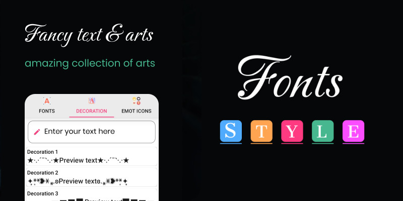 Stylish Fonts Decoration Emoticons Android
