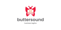 Butterfly Music Logo Template Screenshot 1