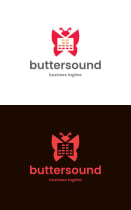 Butterfly Music Logo Template Screenshot 3