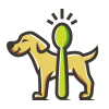 Cute Dog Food Logo Template