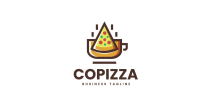 Coffee And Pizza Logo Template Screenshot 1