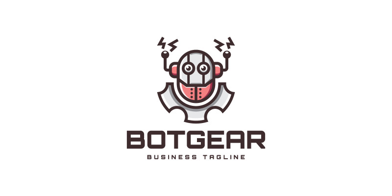 Gear Robot Logo Template