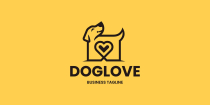 Playful Dog Love Logo Template Screenshot 2