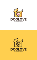 Playful Dog Love Logo Template Screenshot 3