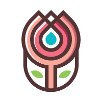 Nature Drop Flower Logo Template
