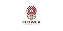 Nature Drop Flower Logo Template Screenshot 1