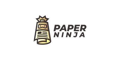 Paper Ninja Logo Template