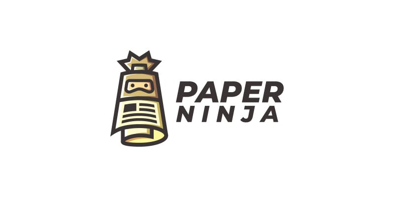 Paper Ninja Logo Template
