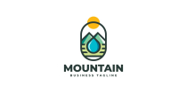 Nature Drop Mountain Logo Template Screenshot 1