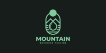 Nature Drop Mountain Logo Template Screenshot 2