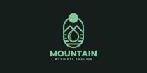 Nature Drop Mountain Logo Template Screenshot 2