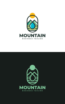 Nature Drop Mountain Logo Template Screenshot 3