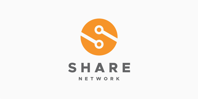 Share Network - Letter S logo design template