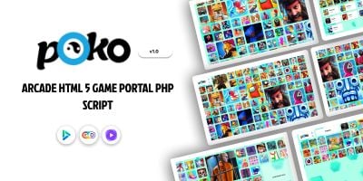 Poko Arcade HTML 5 Game Portal PHP Script