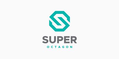 Super Octagon - Letter S logo design template
