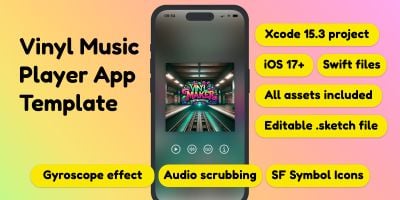 Vinyl Player iOS App Template