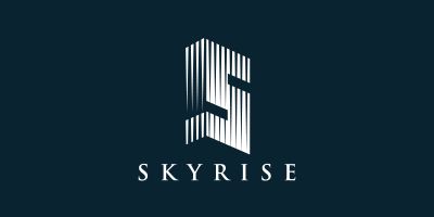 Letter S Skyrise Luxury Building Real Estate Logo