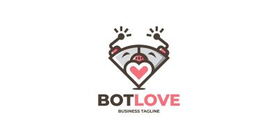 Bot Love Logo Template