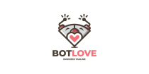 Bot Love Logo Template Screenshot 1