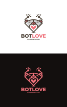 Bot Love Logo Template Screenshot 3
