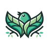 Nature Bird Leaf Logo Template