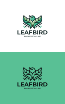 Nature Bird Leaf Logo Template Screenshot 3