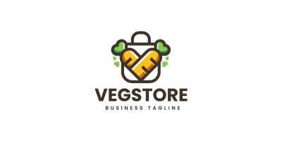Vegetable Store Logo Template