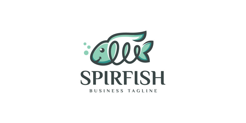 Spiral Fish Logo Template