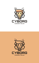 Human Gear Cyborg Logo Template Screenshot 3