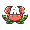 nature-leaf-crab-logo-template