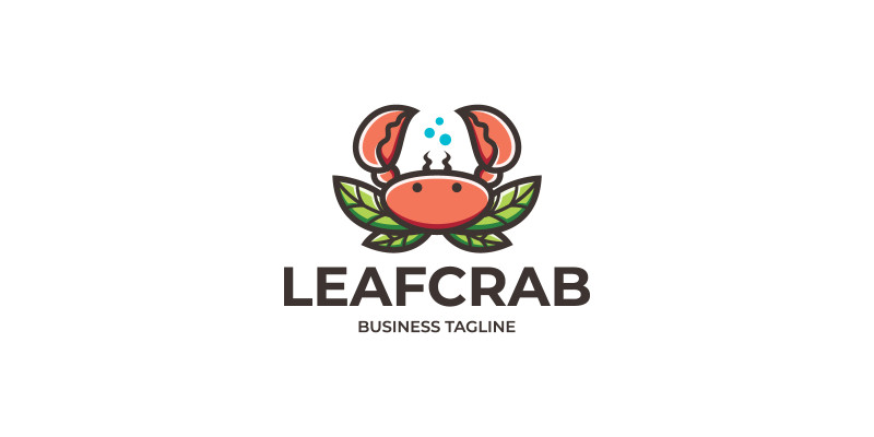 Nature Leaf Crab Logo Template