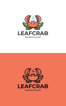 Nature Leaf Crab Logo Template Screenshot 3