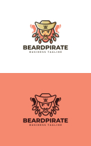 Beard Pirate Logo Template Screenshot 3