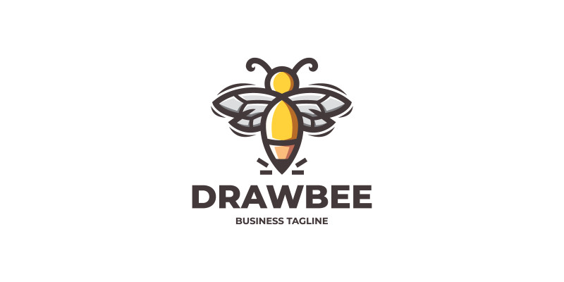 Drawing Bee Logo Template