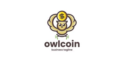 Owl Coin Logo Template