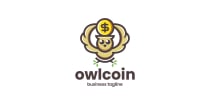Owl Coin Logo Template Screenshot 1