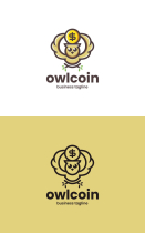 Owl Coin Logo Template Screenshot 3