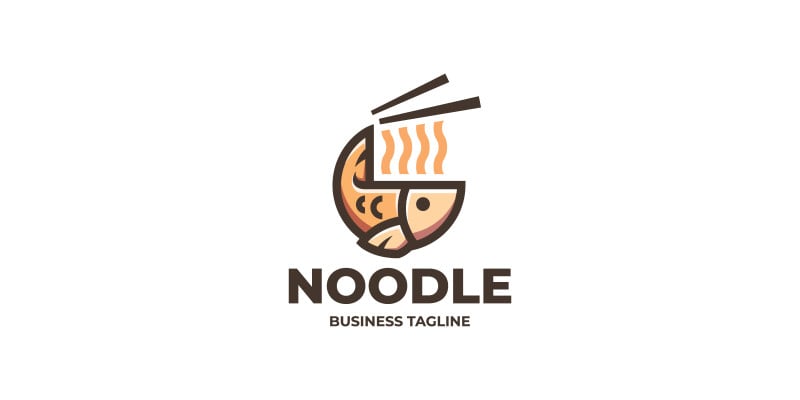 Fish Noodles Logo Template