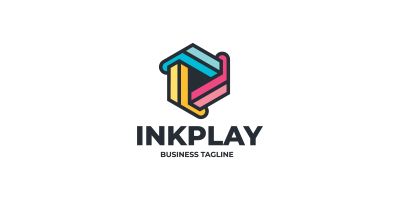 Color Ink Play Logo Template