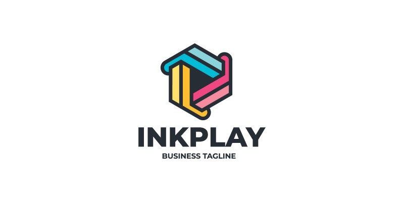 Color Ink Play Logo Template