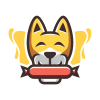 Cheerful Dog Food Logo Template