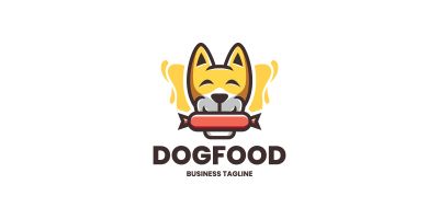 Cheerful Dog Food Logo Template