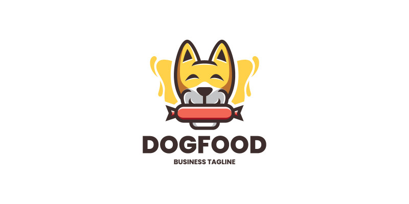 Cheerful Dog Food Logo Template