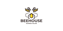 Honey Bee House Logo Template Screenshot 1